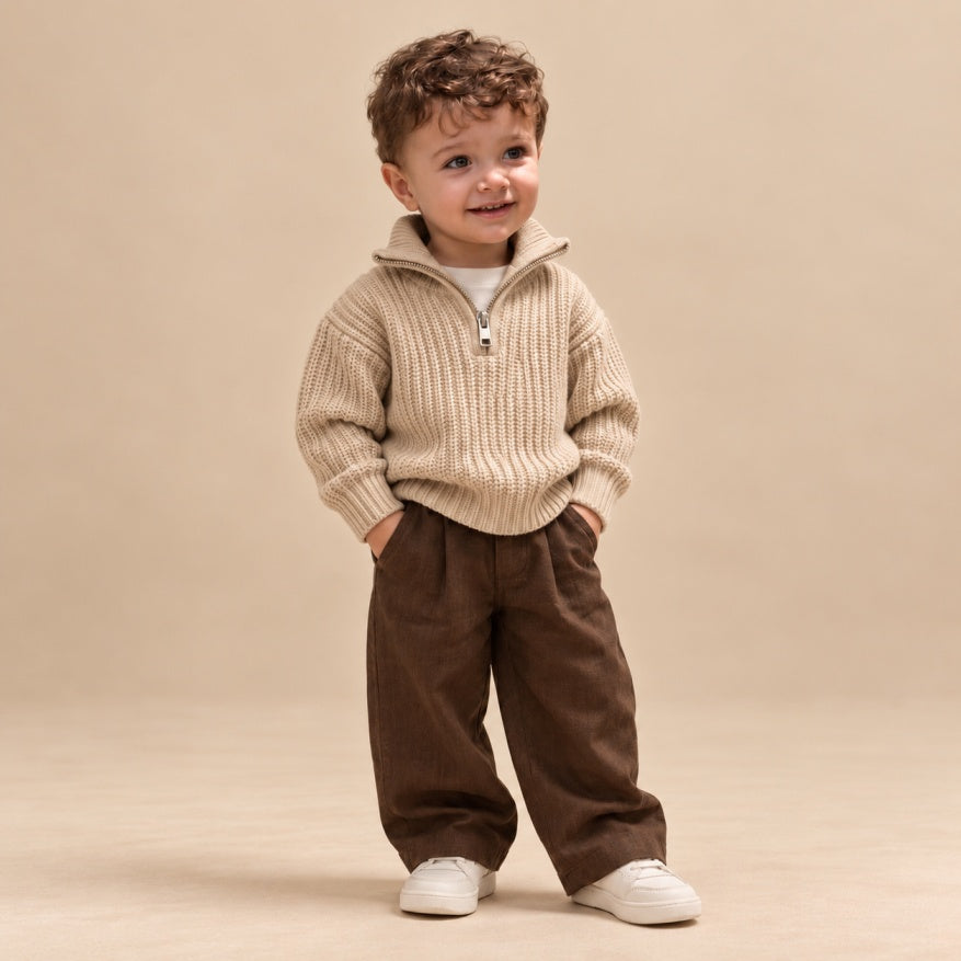 Half-Zip Knit Sweater