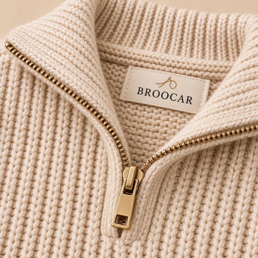 Half-Zip Knit Sweater