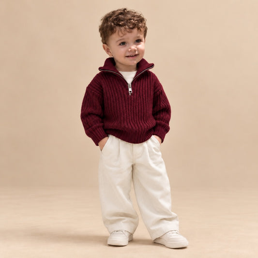 Half-Zip Knit Sweater