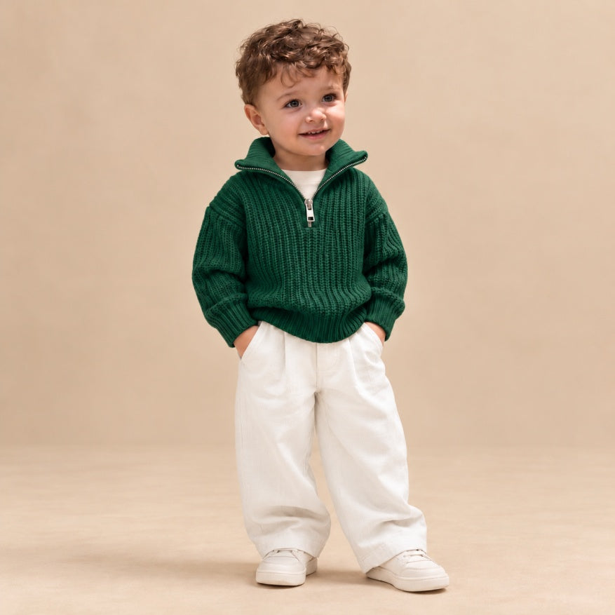 Half-Zip Knit Sweater