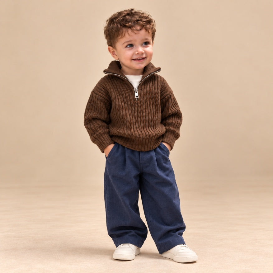 Half-Zip Knit Sweater