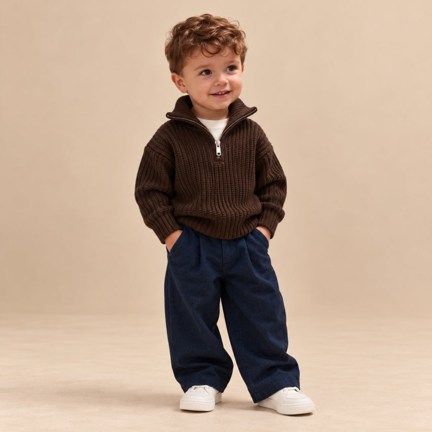 Half-Zip Knit Sweater